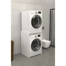 Solévo Banyo Dolabı Çamaşır ve Kurutma Makinesi Dolabı Beyaz