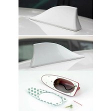 Opel Campo Uyumlu Oto Balık Sırtı Anten Elektrikli Köpekbalığı Balina Tavan Anteni Beyaz