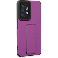 Samsung Galaxy A53 5g Kılıf Mega Standlı Silikon - Mor