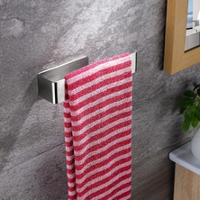 Paslanmaz Çelik Havlu Askısı ve peçetelik – Yapışkanlı, Deliksiz Montaj, Banyo & Mutfak Için Uygun
