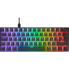 Everest Briar Siyah Type-C Bağlantılı Rgb Puding Tuşlu Gaming Oyuncu Klavye Q Mekanik Red Switch