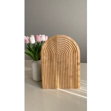 Yarım Gökkuşağı Dekoratif Bambu Sunum Tepsisi - 32 x 23 cm