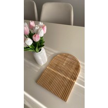 Yarım Gökkuşağı Dekoratif Bambu Sunum Tepsisi - 32 x 23 cm
