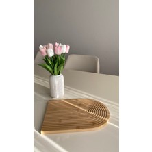 Yarım Gökkuşağı Dekoratif Bambu Sunum Tepsisi - 32 x 23 cm