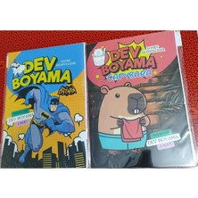 2 Adet Dev Boyama Kitabı (90CMX64CM)- (Batman/capybara Figürlü)