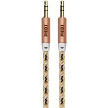 Phixi Basic A810 3.5mm Hasır Örğü Aux Kablo