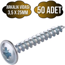 DS Yapı Arkalık Vidası 3,5X25MM Pullu Çinko Ahşap Mdf Arkalık Montaj VIDASI(3,5X25MM)