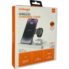 Type-C, 15W 3-In-1 Wireless Magnetıc Magsafe L-Ws2 Uyumlu