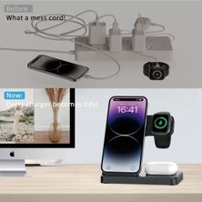 Type-C, 15W 3-In-1 Wireless Magnetıc Magsafe L-Ws2 Uyumlu