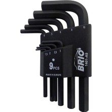 Allen Anahtar Seti Kısa 9 Parça 1,5-10 mm