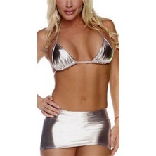 Kadın Giyim B060740 Lame Etek Büstiyer Takım