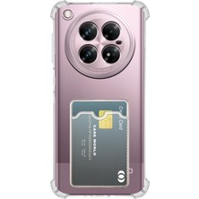 Caseworld Infinix Zero 40 Kapak ile Uyumlu Kamera Korumalı Kartlıklı Darbe Emici Özellikli Şeffaf Silikon Kılıf