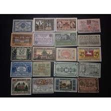 Escoines Koleksiyon 399636802601856CC3 Almanya 20'li Notgeld Lot Ehalet Acil Durum Paraları