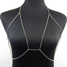 Şıklığınızı Tamamlayacak Kristal Taşlı Vücut Zinciri