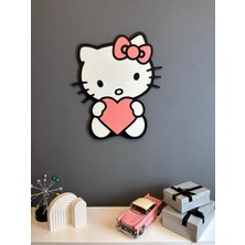 DeqoArt Hello Kitty Ahşap Çocuk Odası Dekorasyon Tablo