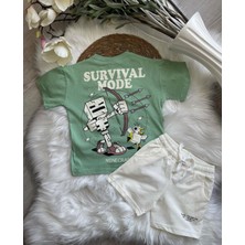 Monsterçocuk ~ Erkek Çocuk Minecraft Alt Üst Şort Tshirt 2'li Takım