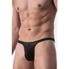 Erkek Siyah Transparan String Tanga