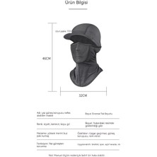 Luxıxı Yaz Güneş Koruyucu Maske Erkek Yaz Açık Güneş Gölgeleme Sürme Baş Kılıf Anti-Uv Buz Ipek Yüz Maskesi (Yurt Dışından)