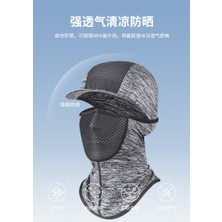 Luxıxı Yaz Güneş Koruyucu Maske Erkek Yaz Açık Güneş Gölgeleme Sürme Baş Kılıf Anti-Uv Buz Ipek Yüz Maskesi (Yurt Dışından)