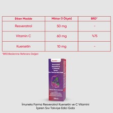 Imuneks Farma Resveratrol Kuersetin ve C Vitamini İçeren Sıvı Takviye Edici Gıda 150 ml