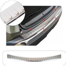Volkswagen Golf 6 Plus Uyumlu 2009-2014 Krom Arka Tampon Üstü Koruma Paslanmaz Çelik