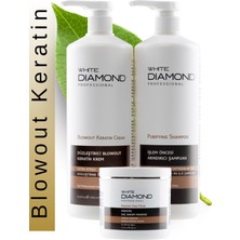 White Diamond Blowout Keratin Profesyonel saç bakım seti ultra etkili düzleştirici&canlandırıcı