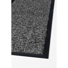 IKEA Köge Paspas 69X90 cm Gri Siyah Kaymaz Tabanlı Makinede Yıkanabilir Paspas
