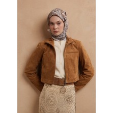 Lena Desen Pamuk Ipek Eşarp Cappuccıno