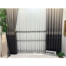 Nivemeshome Titus FJ632145 V-5329 Kahve 1/3 Sık Pileli  Fon Perde Apm