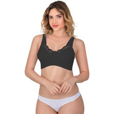 Siyah Mı Emay 181 B Dantelli Toparlayıcı Cotton Sütyen