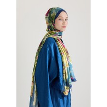 Sweet Garden Floş Viskon Şal Indigo