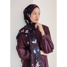 Love Garden Floş Viskon Şal Mürdüm