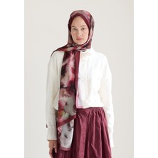 Melaına Floş Viskon Şal Mürdüm