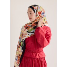 Vınnıe Floş Viskon Şal Siyah