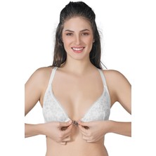 Ekru Mı Emay 187 B Önden Açılır Balenli Sporcu Sütyen