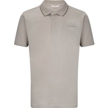 Bej Regular Fit 100% Pamuk Polo Yaka Merserize Tişört