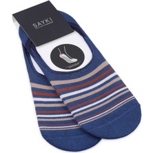 Kahverengi Desenli Pamuklu Ikili Babet Çorap