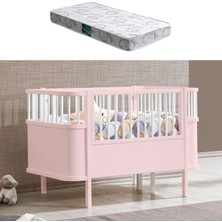 Setay Mdf Beşik, 90X130 Trend Büyüyen Beşik, 90X190 Trend Karyola,  Pembe + 1 Adet 90X130 Comfort Yatak