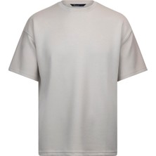 Taş Regular Fit Bisiklet Yaka Oversize Tişört