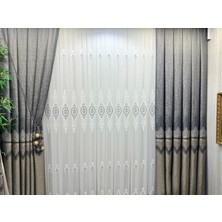 Nivemeshome Titus FJ632145 V-2548 Toprak  1/3 Sık Pileli  Fon Perde Apm
