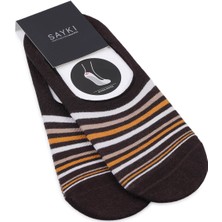 Bej Desenli Pamuklu Ikili Babet Çorap