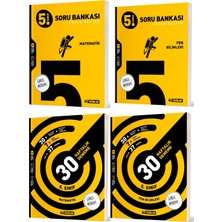 Hız Yayınları 2025 5. Sınıf Matematik + Fen Bilimleri Haftalık Deneme + Soru Seti 4 Kitap