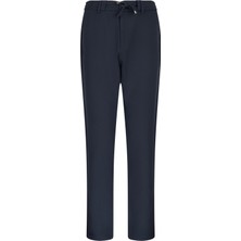 Lacivert Rahat Kesim Yandan Cepli Jogger Pantolon