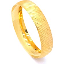 Ferizz Altın Kaplama 1.5 cm Yan Cizgili Bilezik BLZ-1244