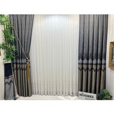 Nivemeshome Titus FJ632145 V-913 Siyah 1/3 Sık Pileli  Fon Perde Apm