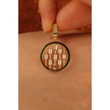 Baget Taşlı Tarz Altın Kolye Ucu  CGKKLY244