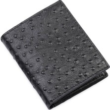 Siyah Desenli 100% Deri Cüzdan