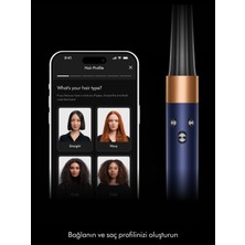 Dyson Airwrap I.d.™ Saç Şekillendirme ve Kurutma Seti - Kıvırcık+Bukleli (Prusya Mavisi/parlak Bakır)