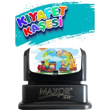 Kıyafet Kaşesi Tren Temalı Öğrenci Kaşesi /kreş / Anaokulu / Ilkokul Öğrenci Kumaş Elbise Kaşesi