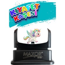 Kıyafet Kaşesi Unicorn Temalı Öğrenci Kaşesi / Kreş / Anaokulu / Ilkokul Öğrenci Kumaş Elbise Kaşesi